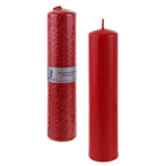 2" x 9" Unscented Dome Top Press Pillar Candle - Red