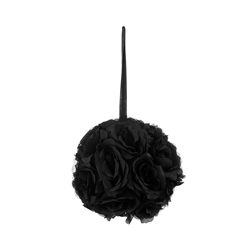 Mega Crafts - 8" Artificial Flower Pomander Kissing Ball - Black
