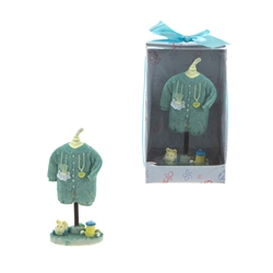 Mega Favors - Baby Clothes Hanging Poly Resin in Designer Box - Blue