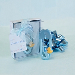 Mega Favors - Baby Safety Pin Poly Resin in Gift Box - Blue