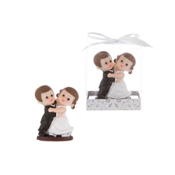 Mega Favors - Baby Wedding Couple Dancing Poly Resin in Gift Box