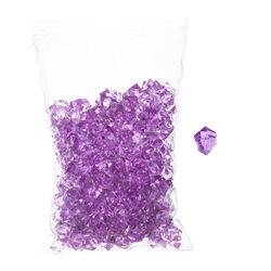 Mega Crafts - 1 Pound Acrylic Decorative Ice Rocks Cube - Lavender