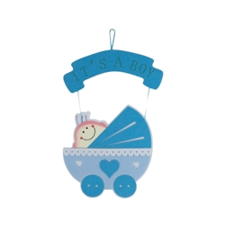 Mega Favors - Baby Carriage Party Fabric Decor - Blue