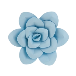 Mega Crafts - 12" Paper Craft Pedal Flower - Aqua