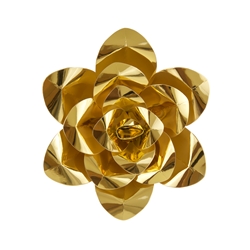 Mega Crafts - 12" Paper Craft Pedal Flower - Metallic Gold