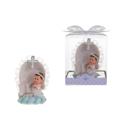 Mega Favors - Baby Angel Praying on Clouds in Gift Box - Blue
