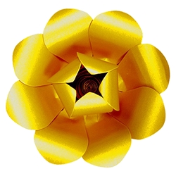 Mega Crafts - 16" Paper Craft Pedal Flower - Metallic Gold