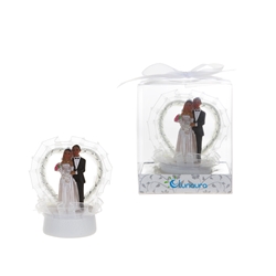 Mega Favors - Ethnic Wedding Couple Cake Topper Poly Resin in Gift Box