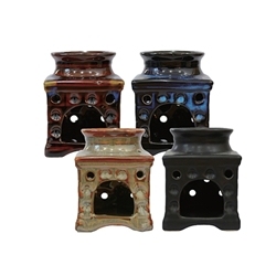Mega Crafts - 4" Ancient Asian Design Oil Burner - Asst
