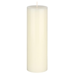 Mega Candles - 3" x 9" Unscented Round Pillar Candle - Ivory