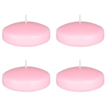 4 pcs 3" Unscented Floating Disc Candle - Pink