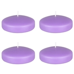 4 pcs 3" Unscented Floating Disc Candle - Lavender