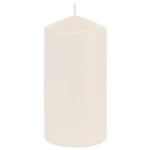 3" x 6" Unscented Domed Top Press Pillar Candle in Shrink Wrap - Ivory