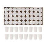 Mega Candles - 15 Hours Press Unscented Votive Candle in Bulk - White