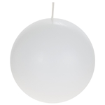 Mega Candles - 4" Unscented Round Ball Candle - White