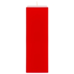 Mega Candles - 3" x 9" Unscented Square Pillar Candle - Red