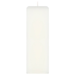 3" x 9" Unscented Square Pillar Candle - White