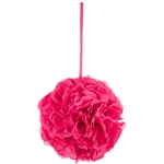 Mega Crafts - 10" Artificial Flower Pomander Kissing Ball - Fucshia