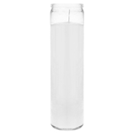 Mega Candles - 2" x 8" Unscented Tall Prayer Container Candle - White