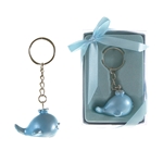 Mega Favors - Baby Blue Whale Poly Resin Key Chain in Gift Box