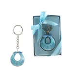 Mega Favors - Baby Bib Poly Resin Key Chain in Gift Box - Blue