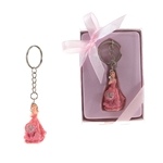 Mega Favors - Sweet 15 Lady Poly Resin Key Chain in Gift Box - Pink