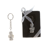 Mega Favors - Baby Angel Kneeling Poly Resin Key Chain in Gift Box - White