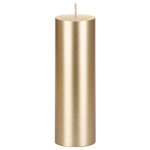 Mega Candles - 2" x 6" Unscented Round Pillar Candle - Gold