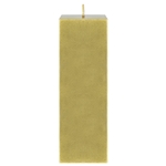 3" x 9" Unscented Square Pillar Candle - Gold