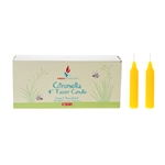 Mega Candles - 48 pcs 4" Citronella Straight Taper Candle in Designer Box - Yellow