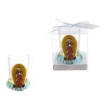 Lady Guadalupe Poly Resin Candle Set in Gift Box - White