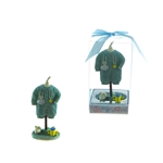 Mega Favors - Baby Clothes Hanging Poly Resin in Gift Box - Blue