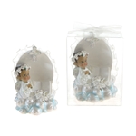 Mega Favors - Ethnic Baby Angel Praying on Clouds in Clear Box - Blue