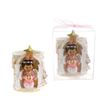 Mega Favors - Ethnic Baby Angel Praying Cup Holder in Clear Box - Pink