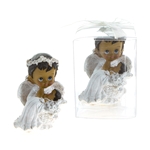 Mega Favors - Ethnic Baby Angel Praying Next to Infant in Clear Box - Pink