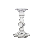 Mega Candles - 5.5" Taper Glass Candle Holder - Clear