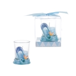 Baby Safety Pin Poly Resin Candle Set in Gift Box - Blue