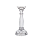 Mega Candles - 6.5" Taper Glass Candle Holder - Clear