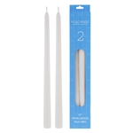 HS Candles - 2 pcs 12" Unscented Taper Candle - White
