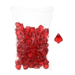 Mega Crafts - 1 Pound Acrylic Decorative Gemstones - Red