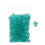 Mega Crafts - 1 Pound Acrylic Decorative Ice Rocks Cube - Aqua
