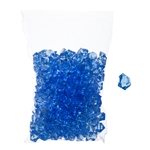 Mega Crafts - 1 Pound Acrylic Decorative Ice Rocks Cube - Blue