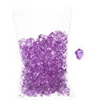 Mega Crafts - 1 Pound Acrylic Decorative Ice Rocks Cube - Lavender