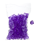 Mega Crafts - 1 Pound Acrylic Decorative Ice Rocks Cube - Purple