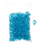 Mega Crafts - 1 Pound Acrylic Decorative Ice Rocks Cube - Turquoise