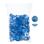 Mega Crafts - 1 Pound Acrylic Decorative Large Diamonds - Blue