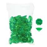 Mega Crafts - 1 Pound Acrylic Decorative Large Diamonds - Green