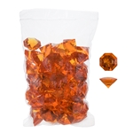 Mega Crafts - 1 Pound Acrylic Decorative Large Diamonds - Orange
