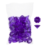 Mega Crafts - 1 Pound Acrylic Decorative Large Diamonds - Purple