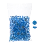 Mega Crafts - 1 Pound Acrylic Decorative Small Diamonds - Blue